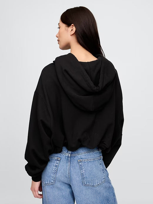 Gap Heavyweight French Terry Cropped Bubble Hoodie