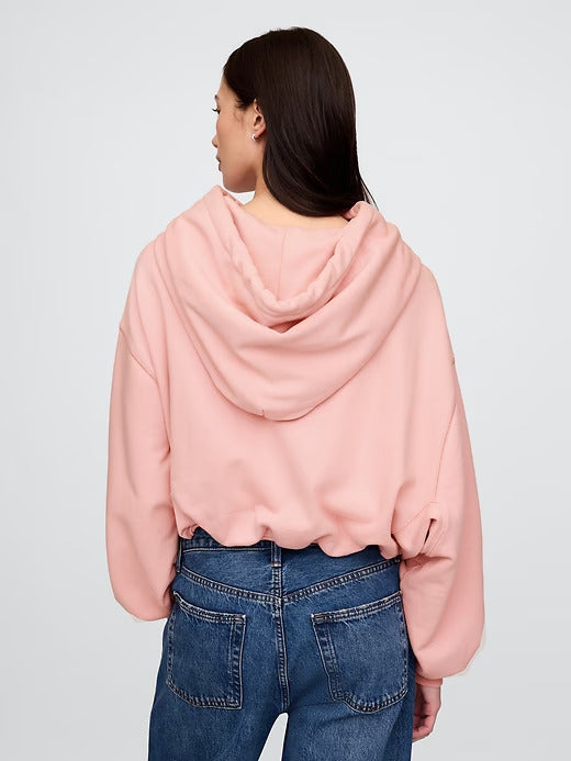 Gap Heavyweight French Terry Cropped Bubble Hoodie