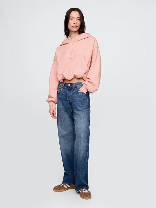Gap Heavyweight French Terry Cropped Bubble Hoodie