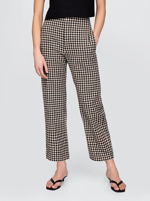 Gap Linen-Blend Relaxed Straight Ankle Pants