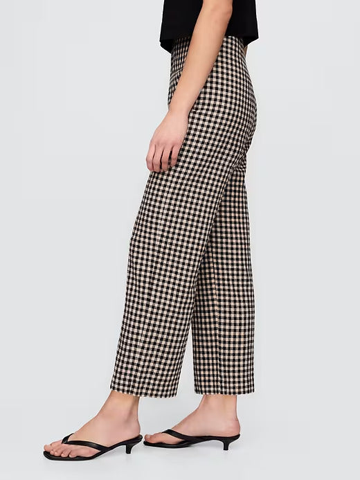 Gap Linen-Blend Relaxed Straight Ankle Pants