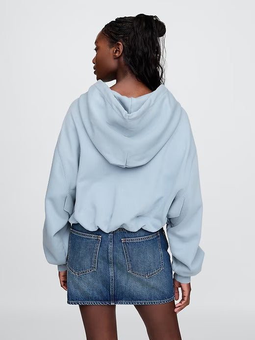 Gap Heavyweight French Terry Cropped Bubble Hoodie