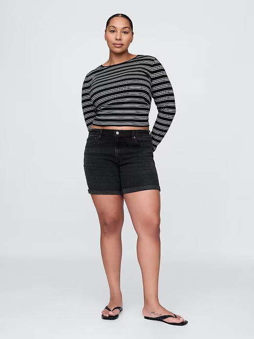 Gap 5" Mid Rise Denim Girlfriend Shorts