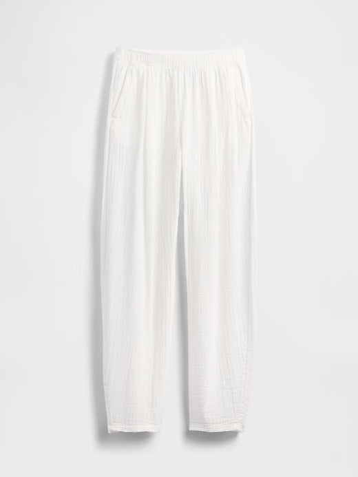 Gap Crinkle Gauze Easy Barrel Pants
