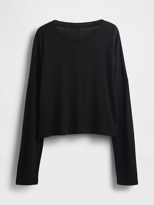 Gap Oversized Linen-Blend Swing Top