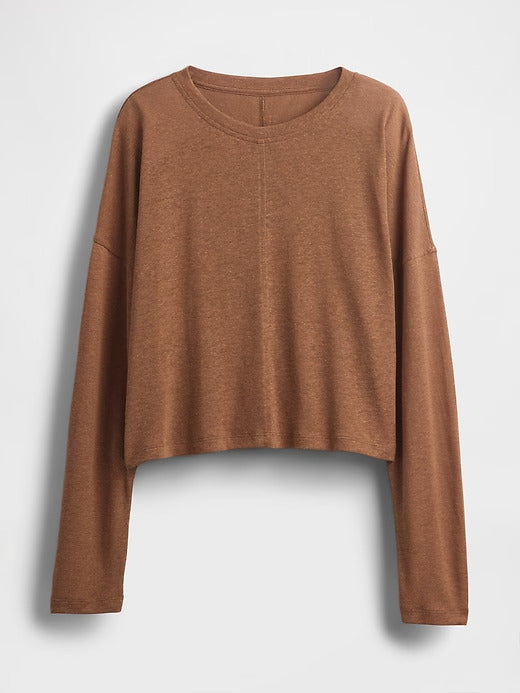Gap Oversized Linen-Blend Swing Top