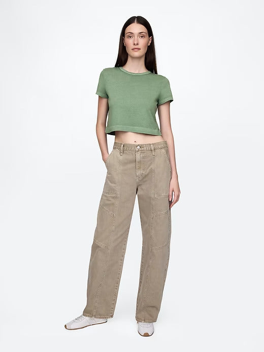 Gap Organic Cotton VintageSoft Cropped T-Shirt