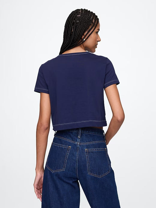 Gap Organic Cotton VintageSoft Cropped T-Shirt