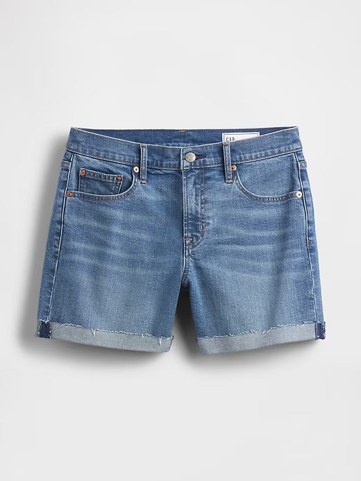 Gap 5" Mid Rise Denim Girlfriend Shorts