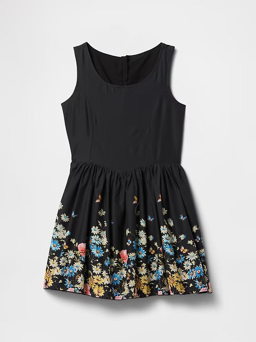Gap Kids Linen-Cotton Floral Dress