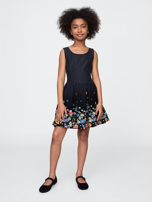 Gap Kids Linen-Cotton Floral Dress