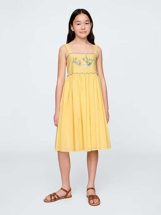 Gap Kids Embroidered Midi Dress