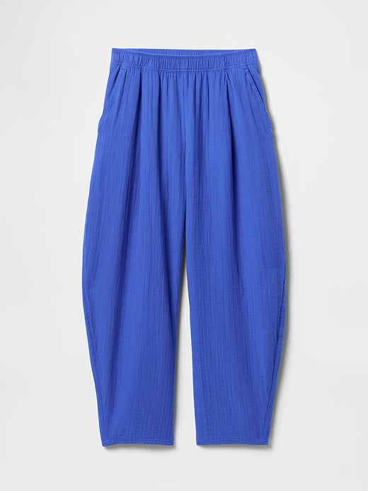 Gap Crinkle Gauze Easy Barrel Pants