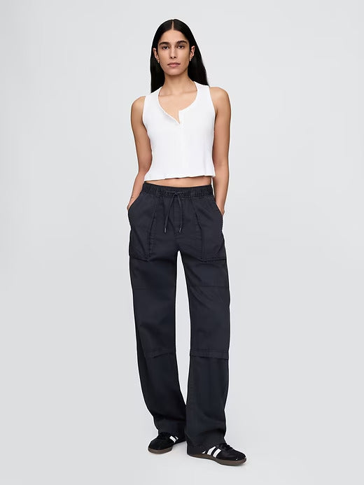 Gap Mid Rise Easy Utility Barrel Pants