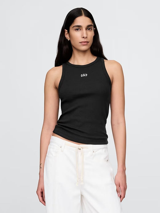 Gap Modern Rib Logo Halter Top