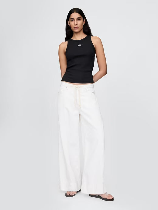 Gap Modern Rib Logo Halter Top