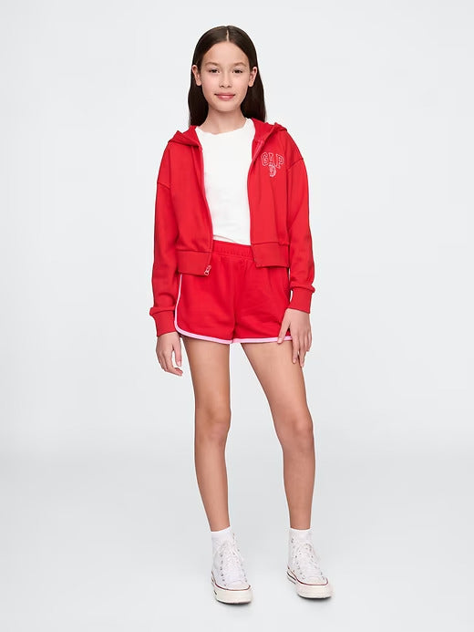 Gap Kids VintageSoft Cropped Logo Zip Hoodie