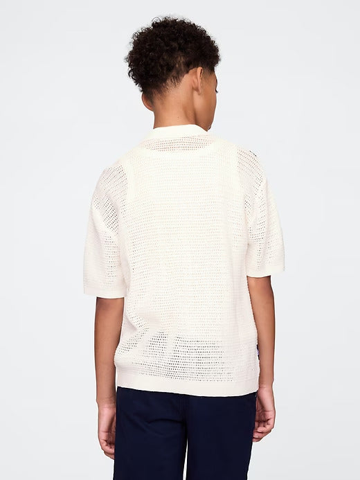 Gap Kids Relaxed Crochet Shirt