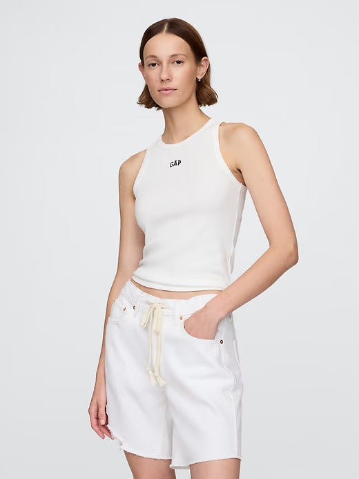 Gap Modern Rib Logo Halter Top