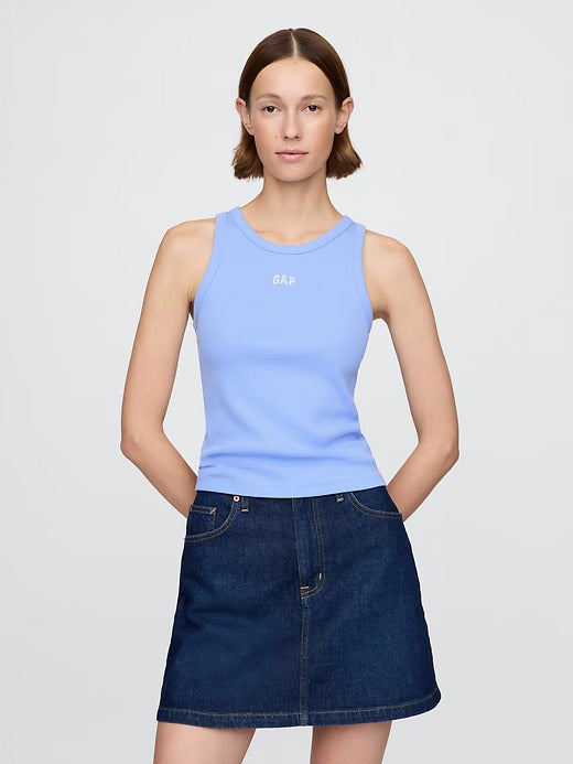Gap Modern Rib Logo Halter Top