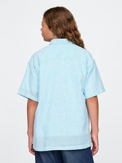 Gap Kids Linen-Cotton Relaxed Shirt