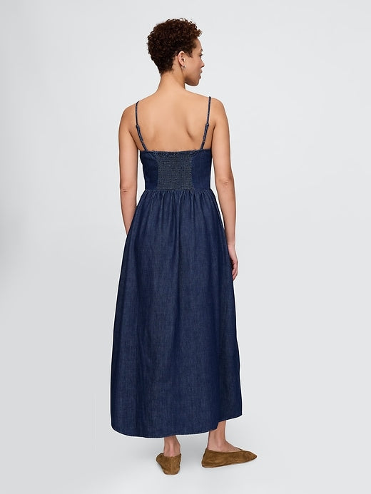 Gap Denim Drop-Waist Maxi Dress
