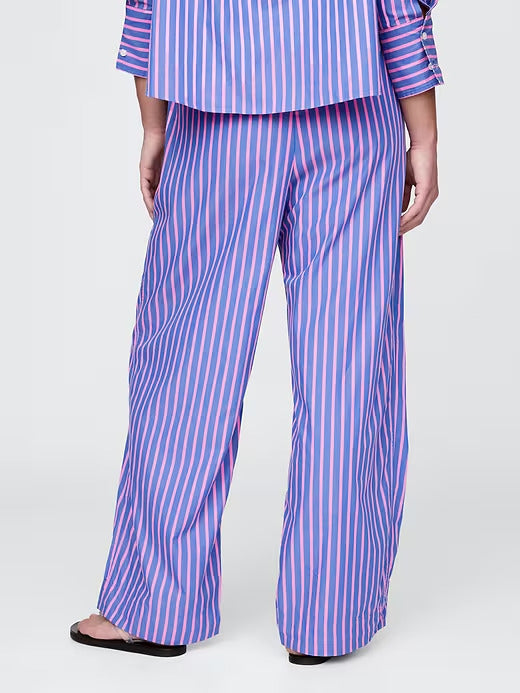 Gap Organic Cotton Poplin Easy Wide-Leg Pants