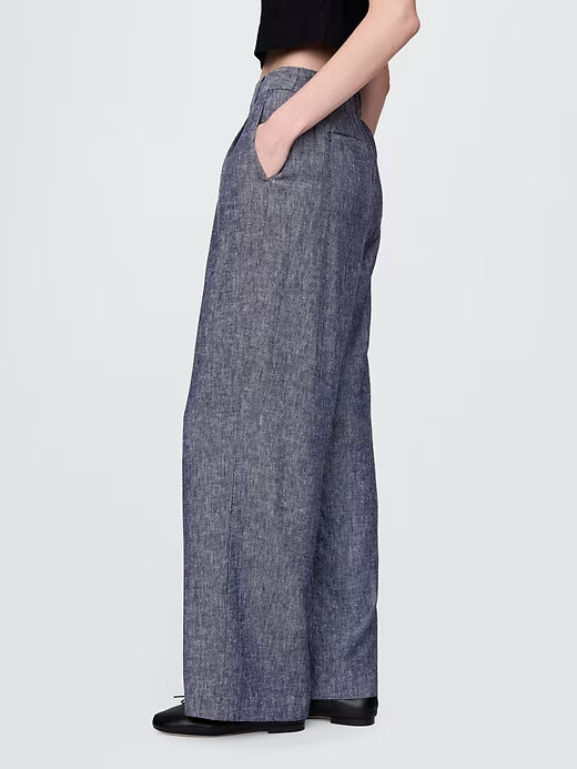 Gap 365 High Rise Linen-Blend Trousers