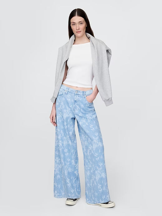 Gap Mid Rise UltraSoft Baggy Jeans