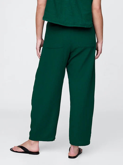 Gap Crinkle Gauze Easy Barrel Pants