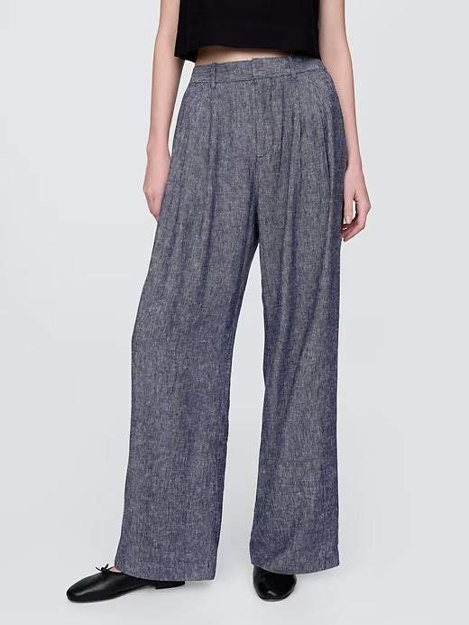 Gap 365 High Rise Linen-Blend Trousers
