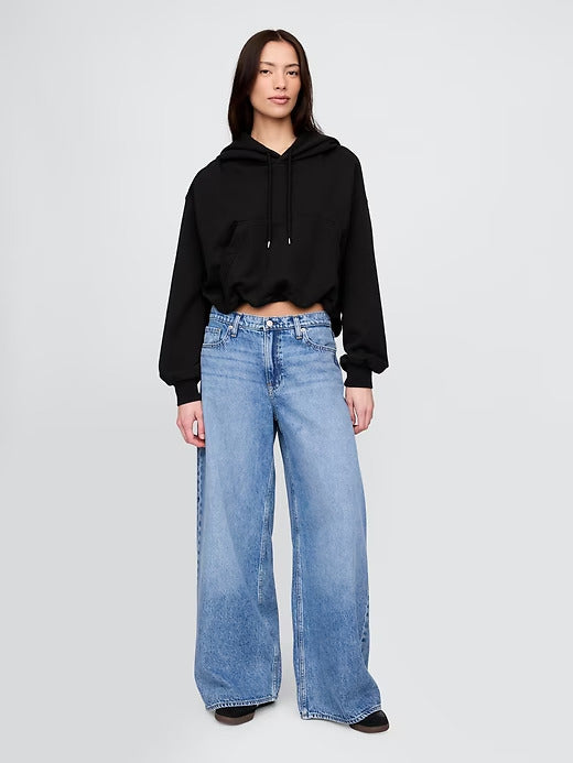Gap Heavyweight French Terry Cropped Bubble Hoodie