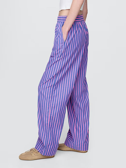 Gap Organic Cotton Poplin Easy Wide-Leg Pants