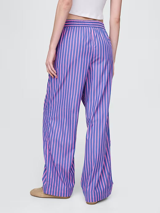 Gap Organic Cotton Poplin Easy Wide-Leg Pants