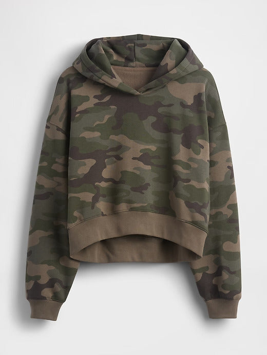 Gap  VintageSoft Arch Logo Cropped Hoodie