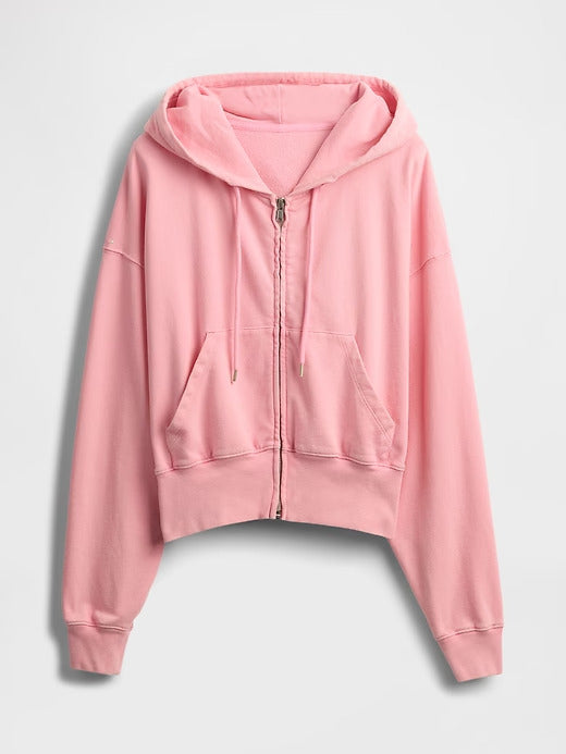 Gap Heavyweight French Terry Oversized Zip Wedge Hoodie