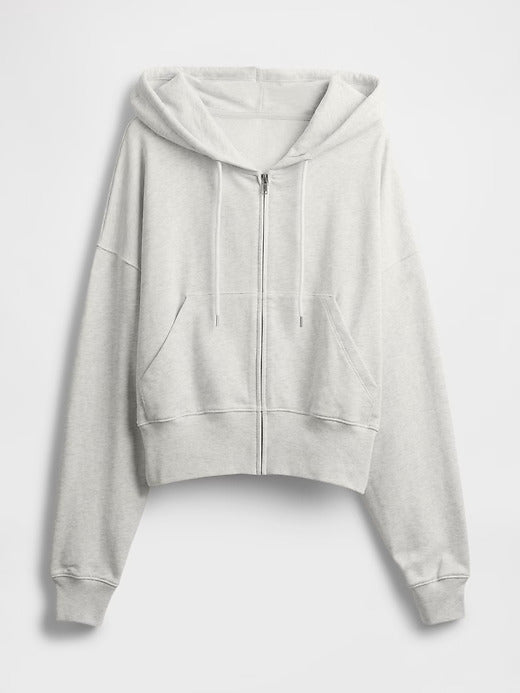 Gap Heavyweight French Terry Oversized Zip Wedge Hoodie