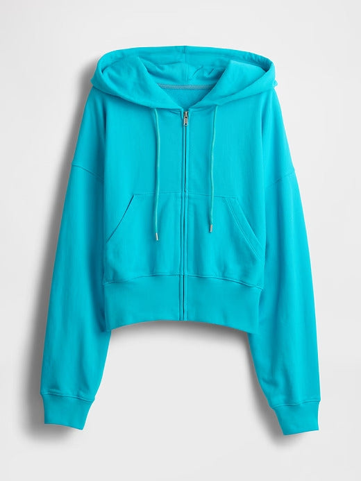 Gap Heavyweight French Terry Oversized Zip Wedge Hoodie