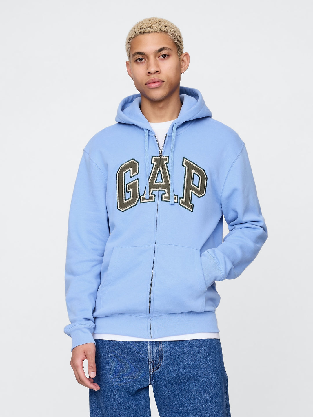 GAP VintageSoft Arch Logo Full-Zip Hoodie