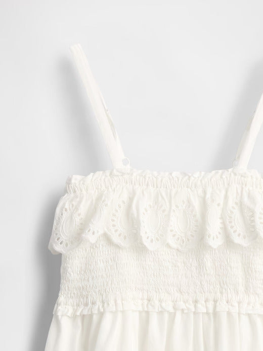Gap Kids Smocked Ruffle Midi Dress