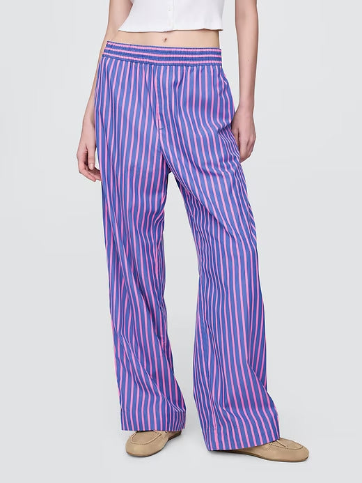 Gap Organic Cotton Poplin Easy Wide-Leg Pants