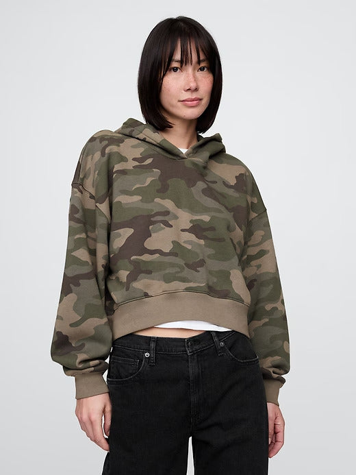 Gap  VintageSoft Arch Logo Cropped Hoodie