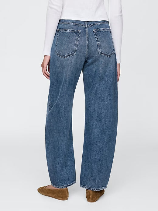 Gap Curvy High Rise Barrel Jeans