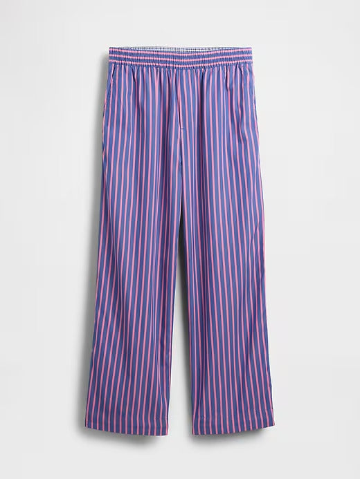 Gap Organic Cotton Poplin Easy Wide-Leg Pants