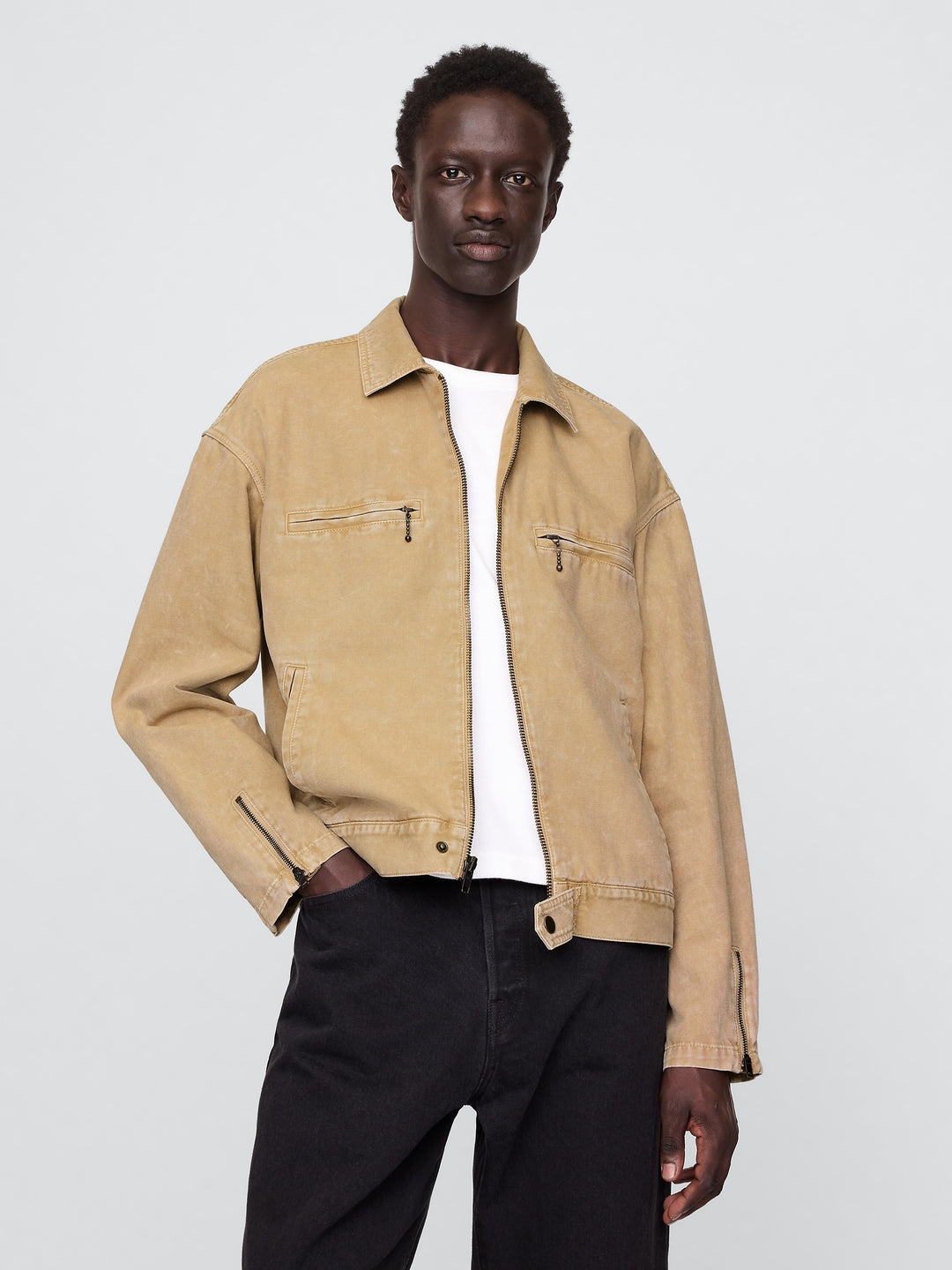 GAP Canvas Moto Jacket