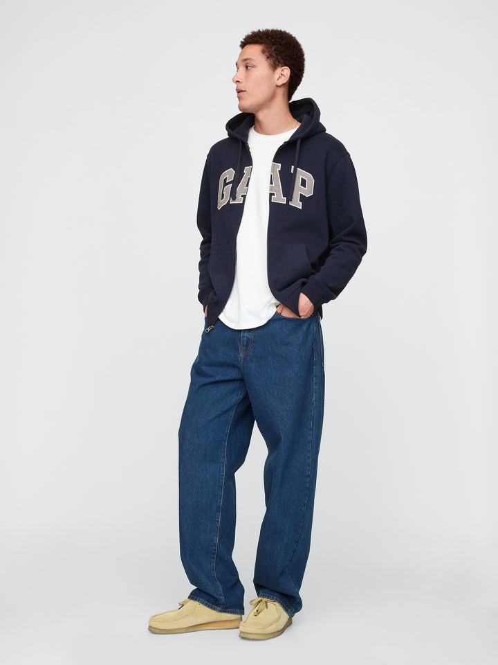 GAP VintageSoft Arch Logo Full-Zip Hoodie