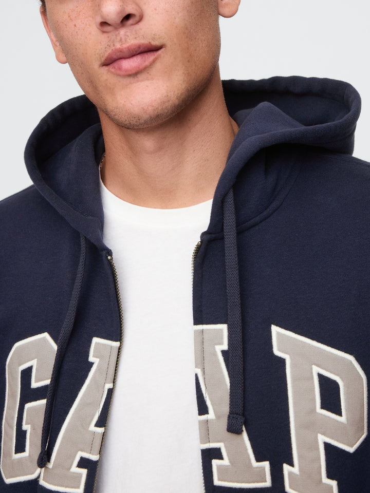 GAP VintageSoft Arch Logo Full-Zip Hoodie