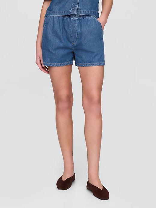 Gap Mid Rise UltraSoft Easy Denim Boxer Shorts