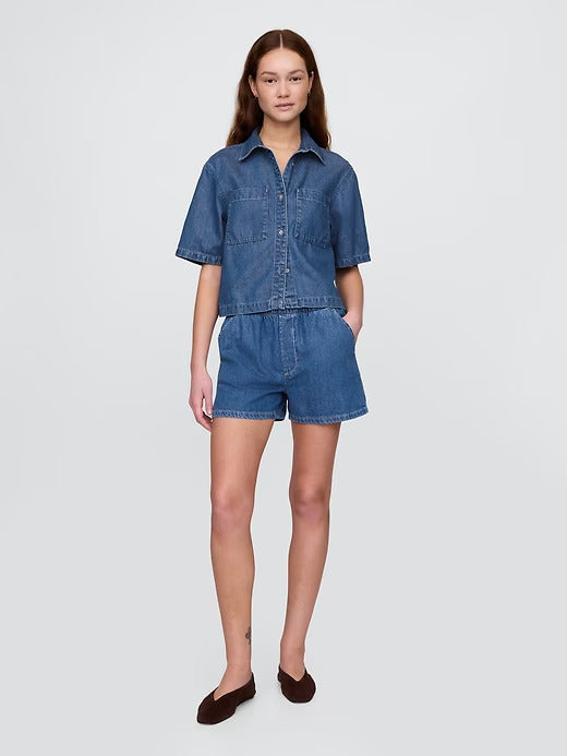 Gap Mid Rise UltraSoft Easy Denim Boxer Shorts