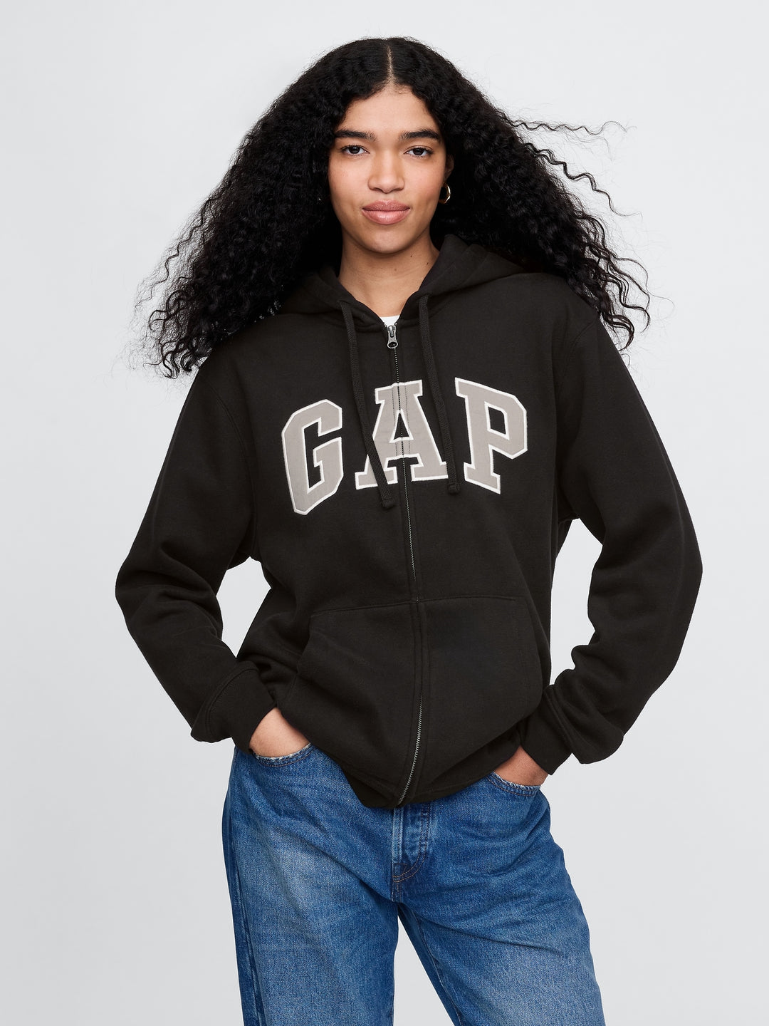 GAP VintageSoft Arch Logo Full-Zip Hoodie